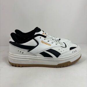 Reebok Women's Club Athletic Low Top Shoes Sneakers Size‎ 7.5 White/Black